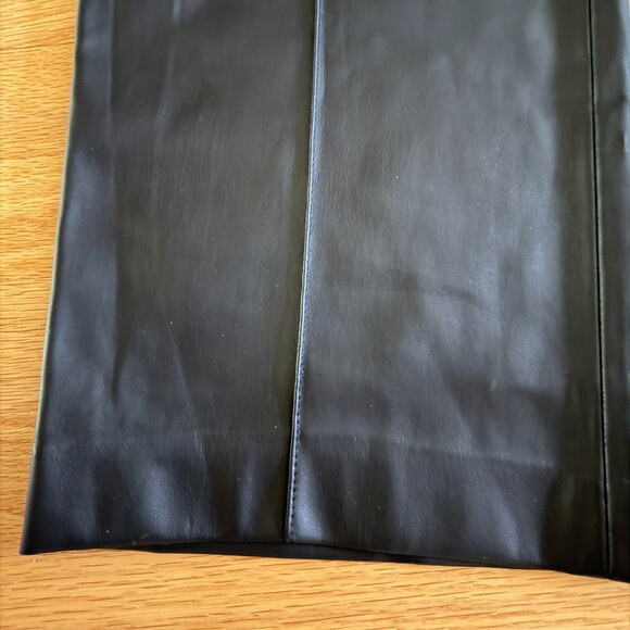 Zara Faux Leather Front Seam Wide Leg Pants Size XL - Picture 10 of 10